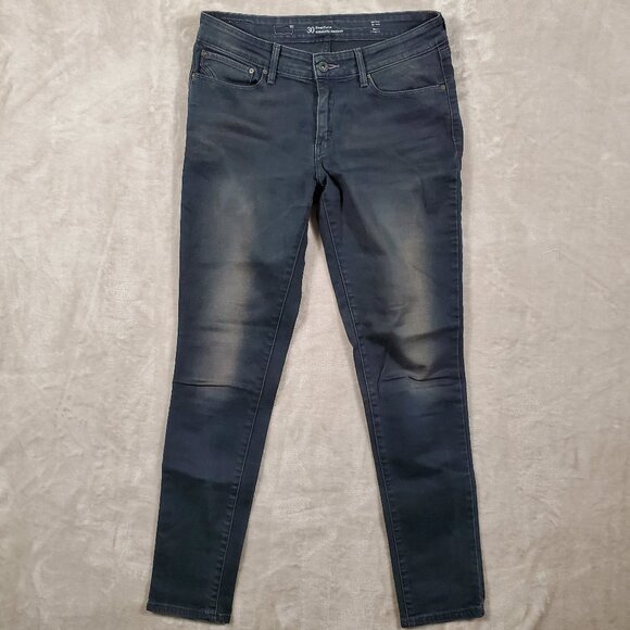 Levi's Jeans Womens mid rise skinny dark wash 'dirty' wash L32 - Picture 1 of 16